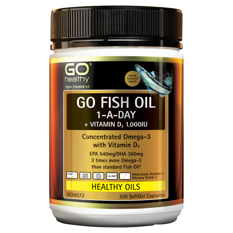 Go Healthy Fish Oil 1-A-Day + Vitamin D3 1000IU