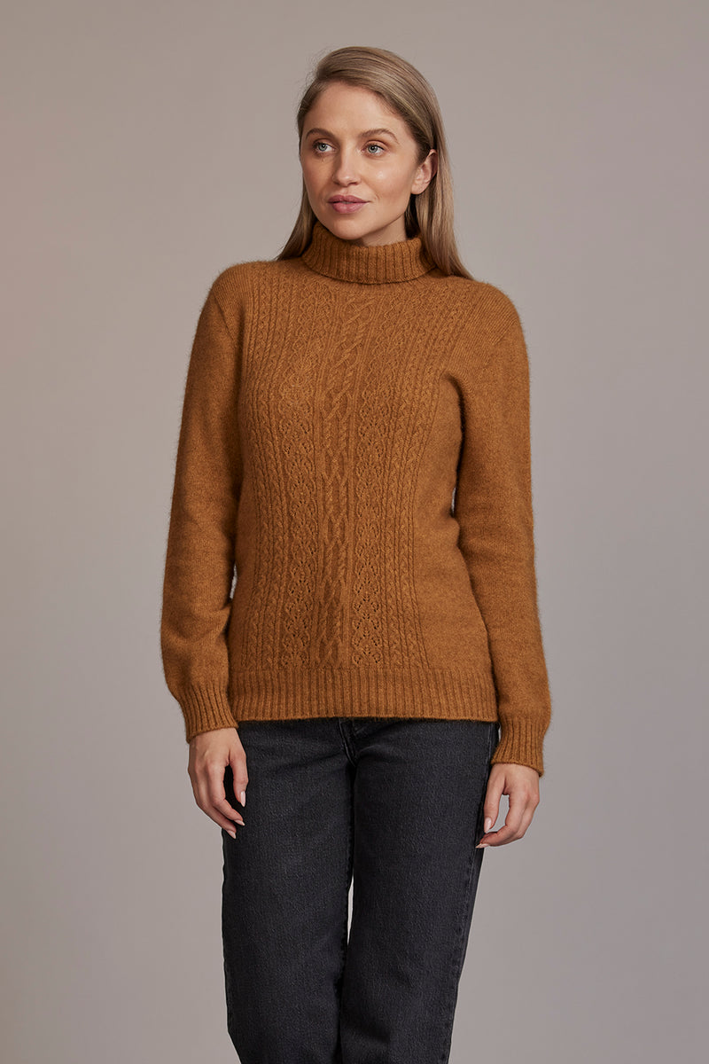 [McDonald]Polo Neck Jersey With Lace Detail