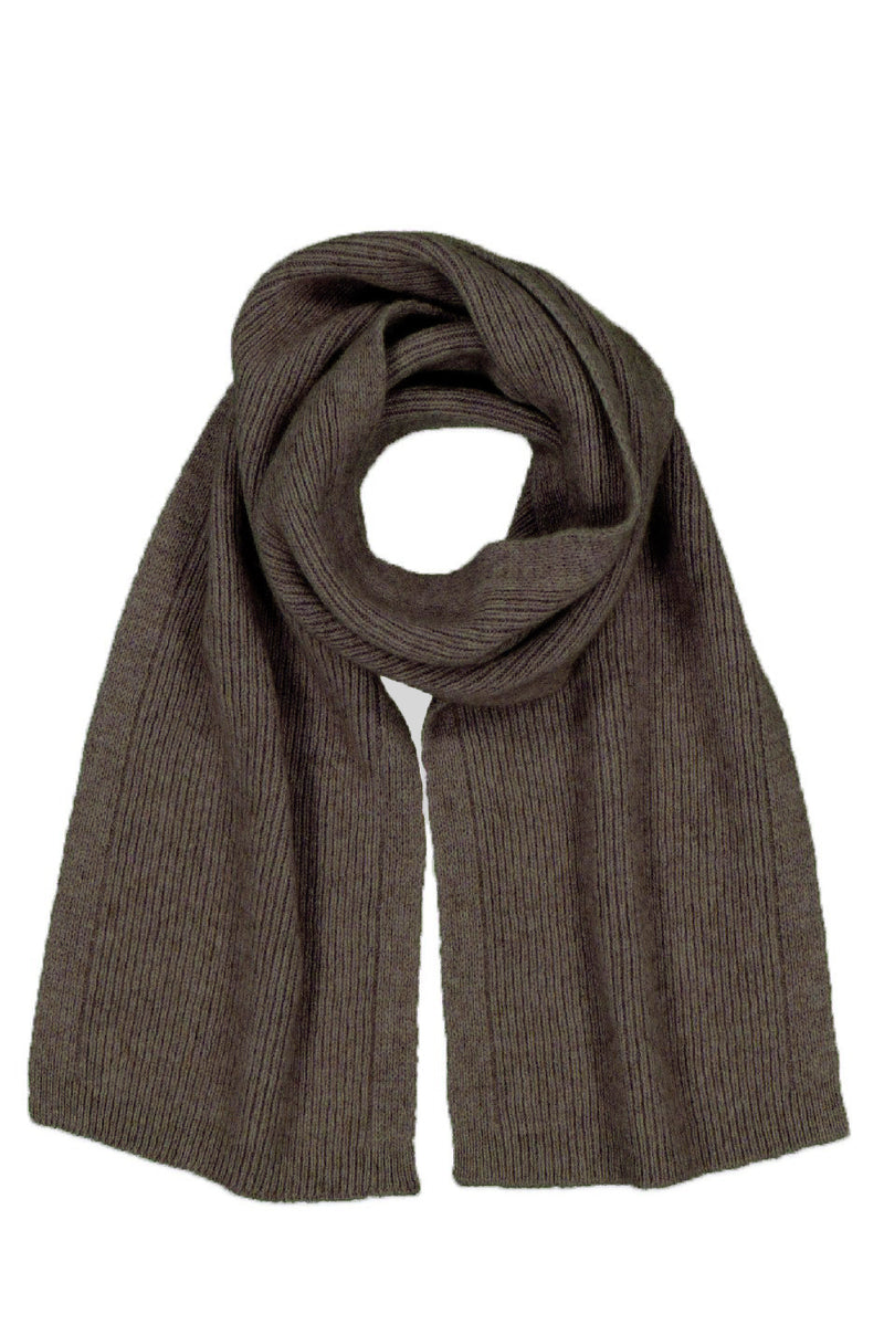 [McDonald] Possum Merino Fine Rib Scarf