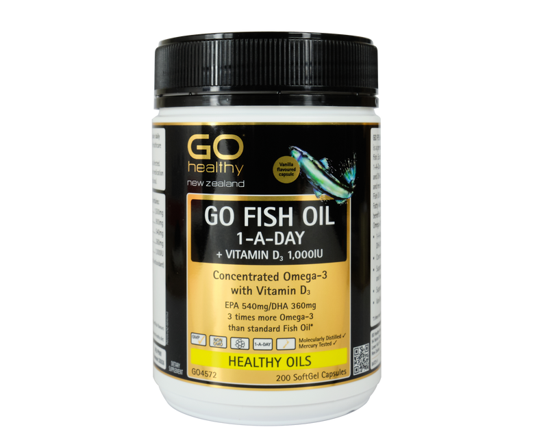 Go Fish Oil 1-A-Day + Vitamin D3 1000IU