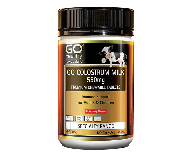 Go Healthy Colostrum&Milk bite Go Colostrum 550mg Strawberry Flavour 120 tablets