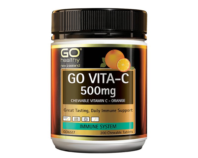 Go Healthy Vitamin Go Vita-C 500mg Orange 200 chewable tablets