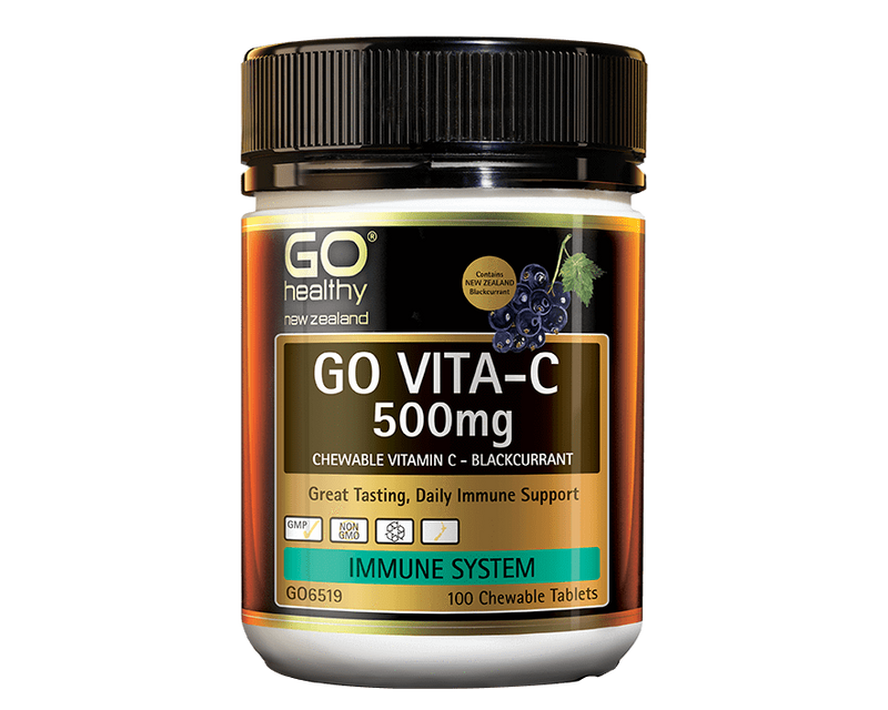 Go Healthy Vitamin Go Vita-C 500mg Blackcurrant 200 tablets