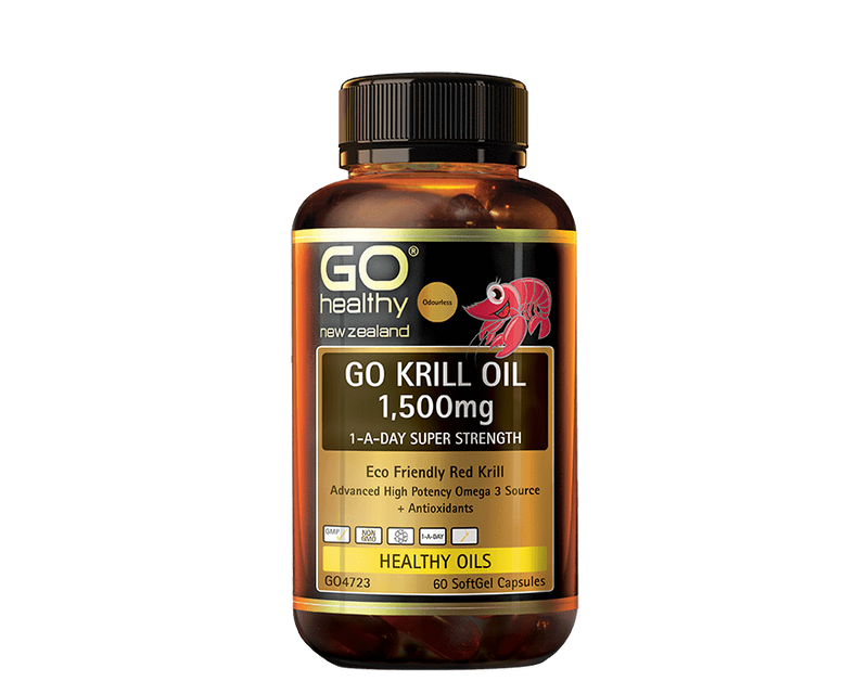 Go Healthy Omega-3 Go Krill Oil 1500mg 1-A-DAY Super Strength 60 capsules