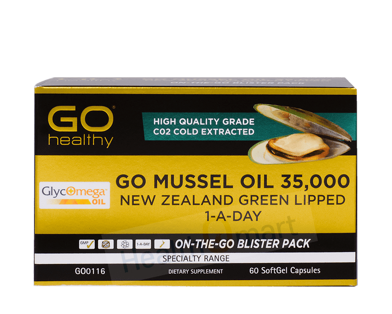 Go Healthy Green Mussel Go Mussel oil 35000 60 Softgel capsules