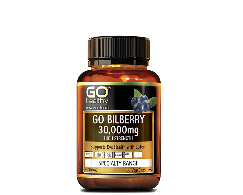 Go Healthy Eye care Go Bilberry 30000mg 60 vege capsules