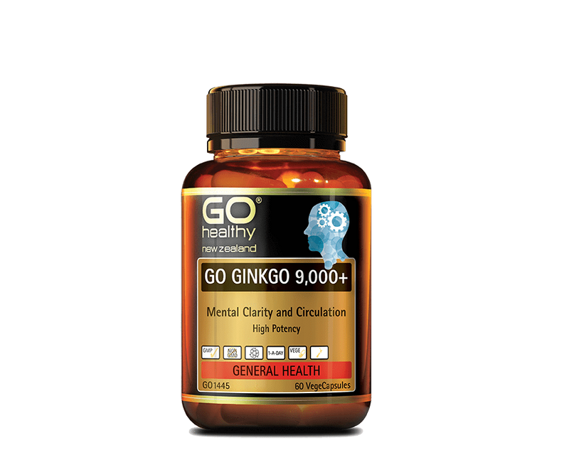 Go Healthy Mental health Go Ginkgo 9000+ 60 vege capsules