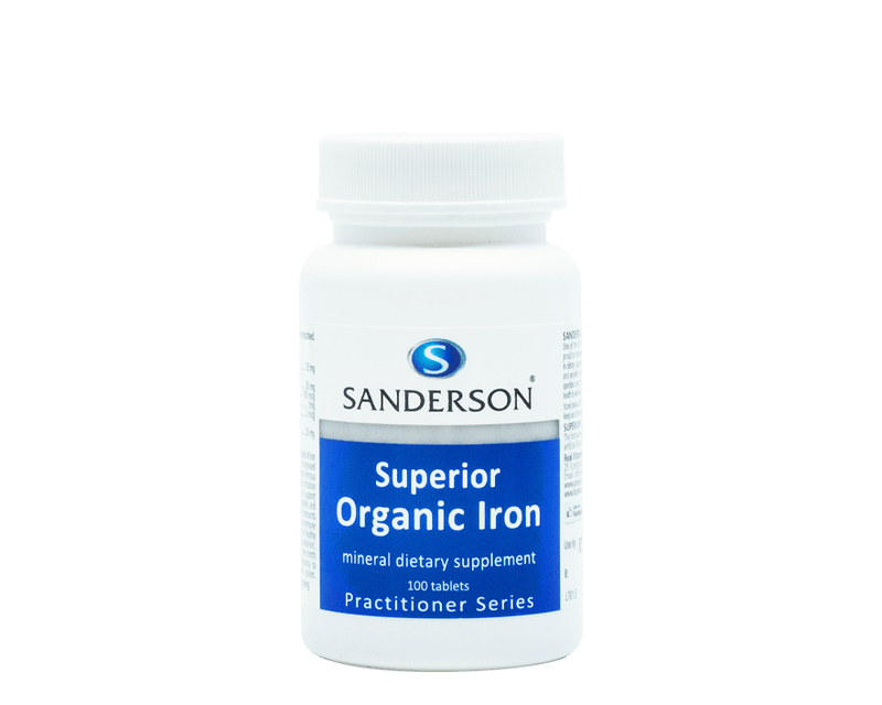 Sanderson Mineral Superior Organic Iron 100 tablets