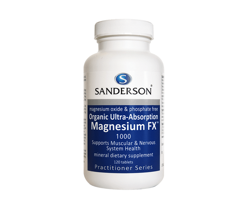 Sanderson Mineral Organic Magnesium FX 1000 Ultra-Absorption 120 tablets