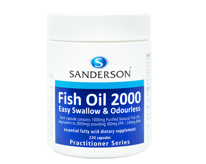 Sanderson Omega-3 Fish Oil 2000 Odourless 220 capsules